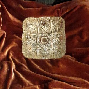 Cut glass crystal ashtray